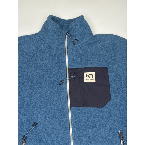 Kari Traa Womens Fleece Jacket Full Zip Blue MidLayer Pocket Size Medium - Picture 3 of 11